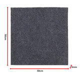 5m&sup2; Dark Grey Carpet Tiles Set &ndash; Commercial & Domestic Flooring for Office, Retail, Home