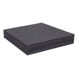 5m&sup2; Dark Grey Carpet Tiles Set &ndash; Commercial & Domestic Flooring for Office, Retail, Home - Top-Down View