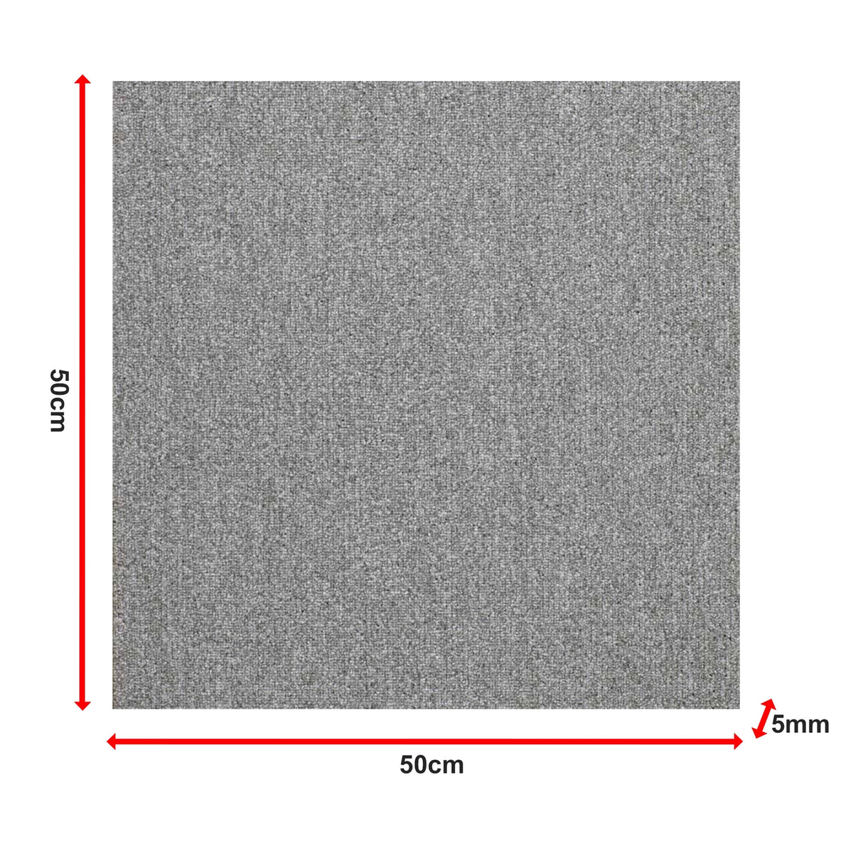 5m&sup2; Light Grey Carpet Tiles Set &ndash; Commercial & Domestic Flooring for Office, Retail, Home