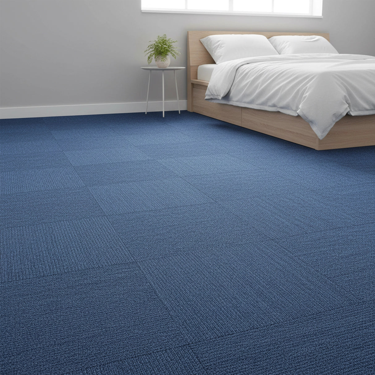 5m&sup2; Blue Carpet Tiles Set &ndash; Commercial & Domestic Flooring for Office, Retail, Home
