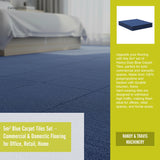5m&sup2; Blue Carpet Tiles Set &ndash; Commercial & Domestic Flooring for Office, Retail, Home