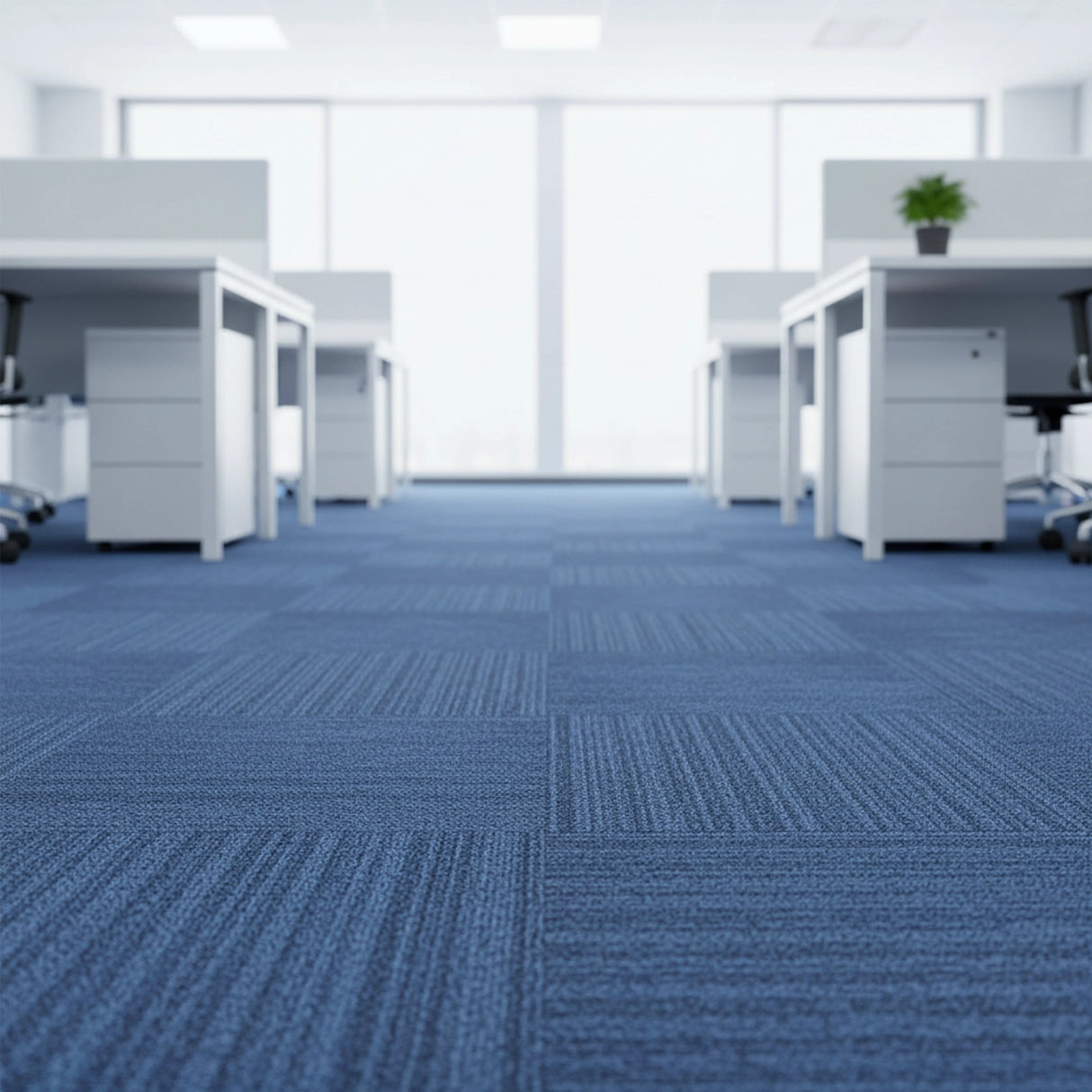 5m&sup2; Blue Carpet Tiles Set &ndash; Commercial & Domestic Flooring for Office, Retail, Home