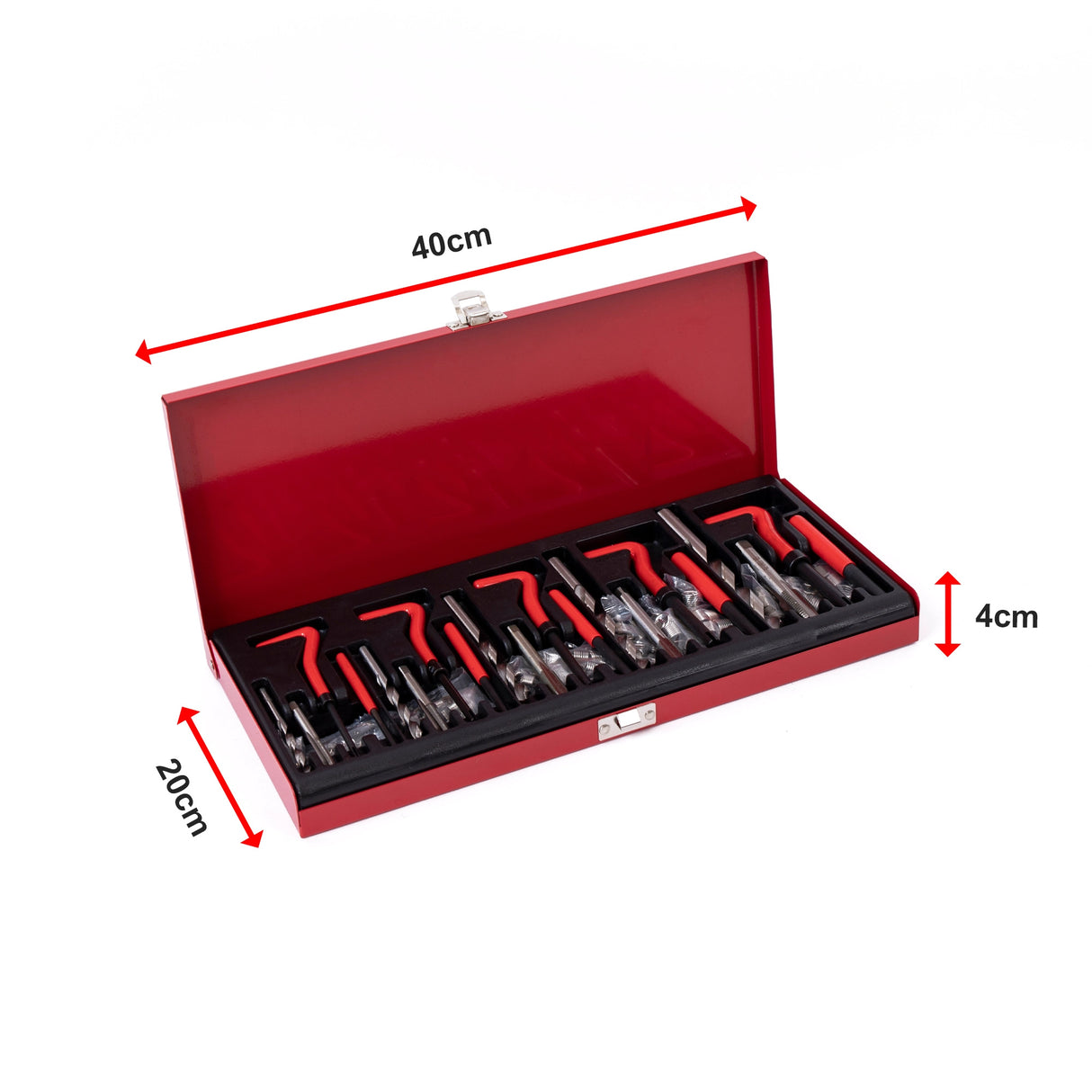131pc Helicoil-Type Thread Repair Kit &ndash; Metric Insert Tool Set for Damaged Threads