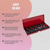131pc Helicoil-Type Thread Repair Kit &ndash; Metric Insert Tool Set for Damaged Threads