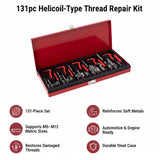 131pc Helicoil-Type Thread Repair Kit &ndash; Metric Insert Tool Set for Damaged Threads