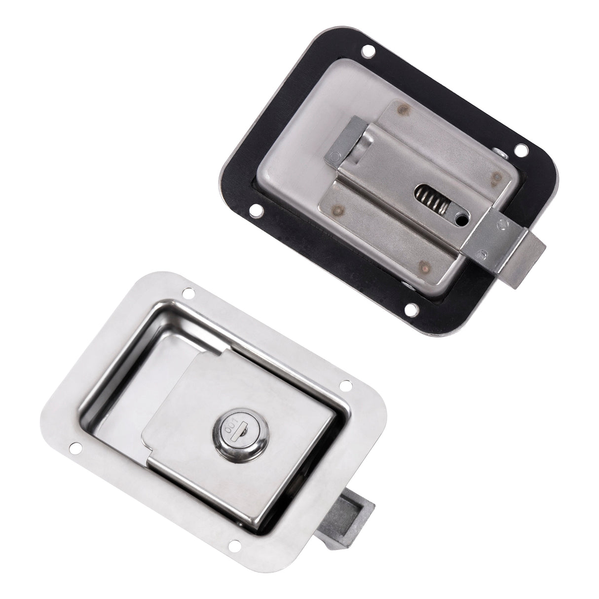 4 x Toolbox Lock Steel Paddle Handles &ndash; Heavy Duty Trailer Door Latch Set for Ute & Tool Cabinets