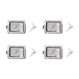 4 x Toolbox Lock Steel Paddle Handles &ndash; Heavy Duty Trailer Door Latch Set for Ute & Tool Cabinets - 45-Degree Angle