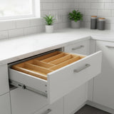 Extendable Cutlery Tray Drawer Organiser &ndash; 6 to 8 Compartment Kitchen Utensil Storage Solution