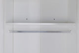 4 Door White Wardrobe Cabinet &ndash; Hanging Rail, Shelves & Gold Handles