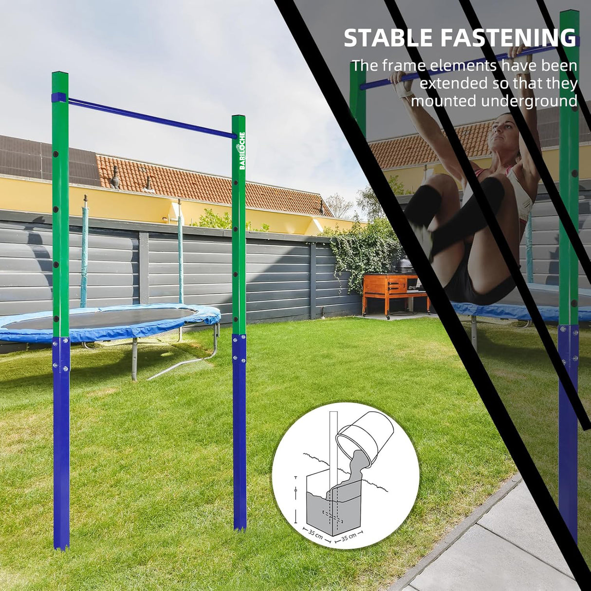Single Outdoor Pull-Up Bar &ndash; Height Adjustable Gymnastics & Fitness Bar