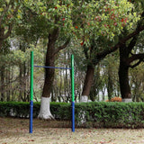 Single Outdoor Pull-Up Bar &ndash; Height Adjustable Gymnastics & Fitness Bar - 45-Degree Angle