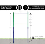 Single Outdoor Pull-Up Bar &ndash; Height Adjustable Gymnastics & Fitness Bar - Close-Up Angle