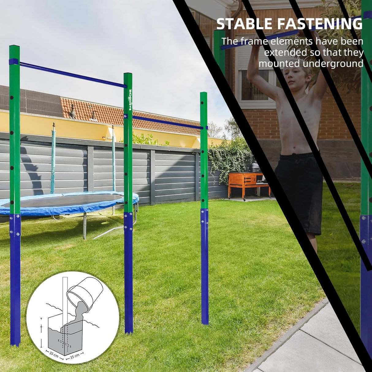 Double Outdoor Pull-Up Bar &ndash; Height Adjustable Gymnastics & Fitness Bar