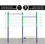 Double Outdoor Pull-Up Bar &ndash; Height Adjustable Gymnastics & Fitness Bar