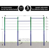 Triple Outdoor Pull-Up Bar &ndash; Height Adjustable Gymnastics & Fitness Bar