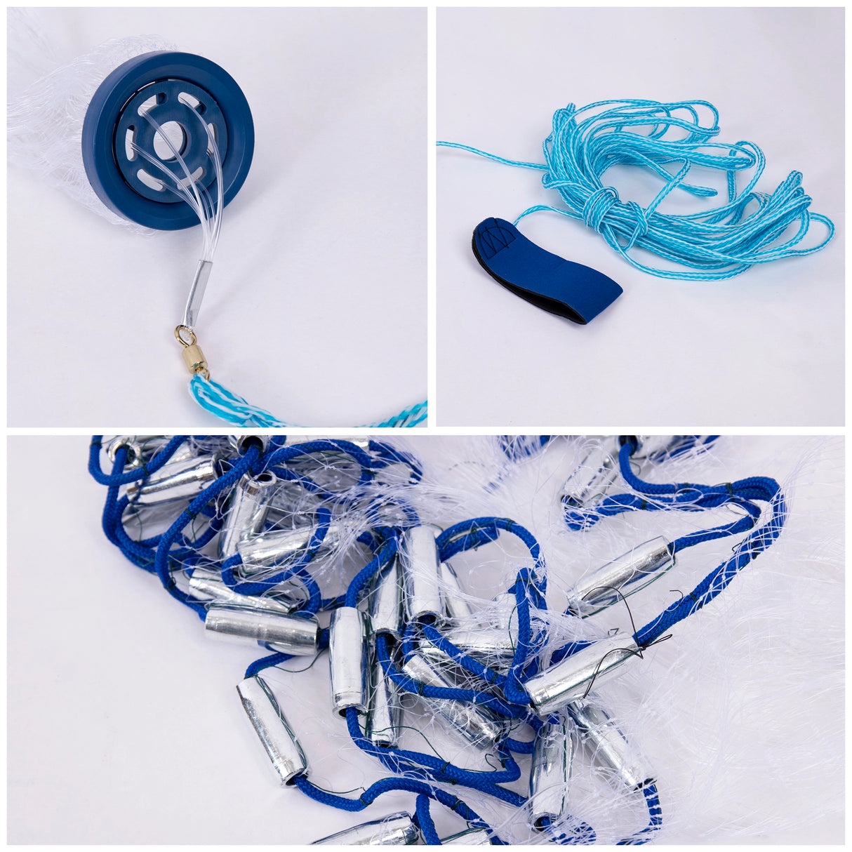 3m Nylon Fishing Cast Net &ndash; Quick Throw Mesh with Chain Weights & Drawstring