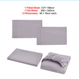 Double Bed Sheet Set &ndash; 1800 Series Microfiber, Deep Pocket, Soft & Breathable, Grey - Extra Image