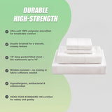 Double Bed Sheet Set &ndash; 1800 Series Microfiber, Deep Pocket, Soft & Breathable, White - Extra Image