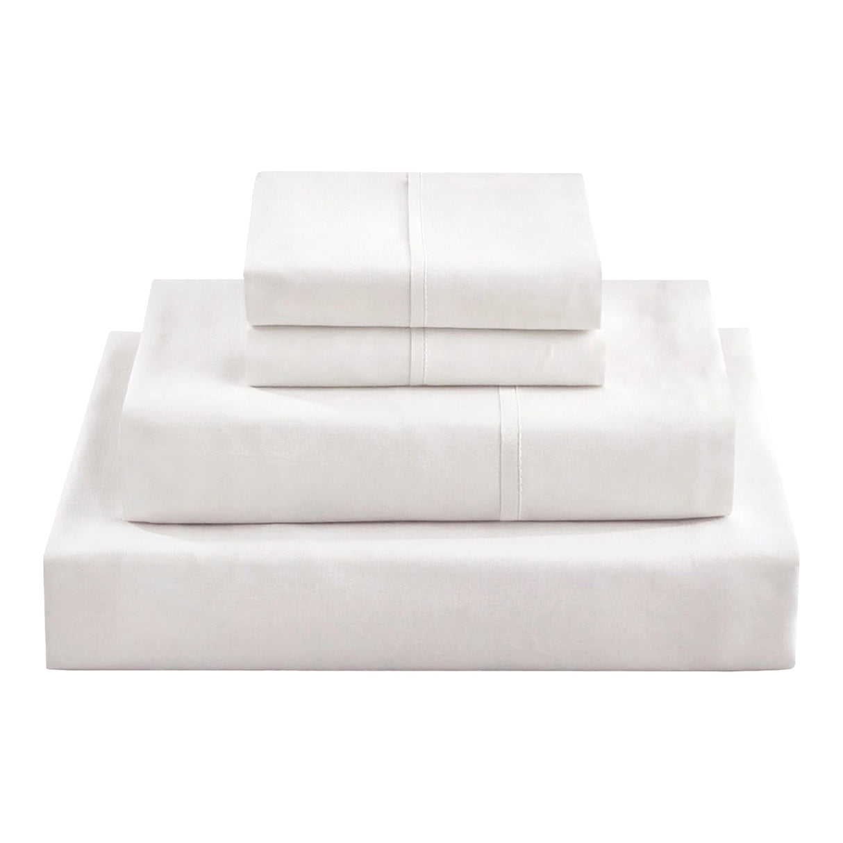 Double Bed Sheet Set &ndash; 1800 Series Microfiber, Deep Pocket, Soft & Breathable, White
