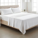 Double Bed Sheet Set &ndash; 1800 Series Microfiber, Deep Pocket, Soft & Breathable, White