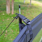 Camping Windbreak with Clear Windows & Bag &ndash; 725x140cm Black