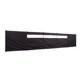 Camping Windbreak with Clear Windows & Bag &ndash; 725x140cm Black - Close-Up Angle