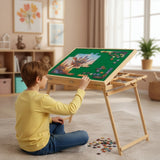 1500-Piece Jigsaw Puzzle Table with Folding Legs &ndash; Portable Puzzle Storage Board - Front View