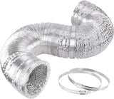 10.5cm x 7.6m Flexible Aluminium Air Duct &ndash; Dryer & HVAC Vent Hose - Side View