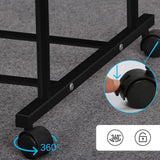 Double Clothes Rack Metal Garment Rail 80x154cm &ndash; Heavy Duty Hanging Shelf Storage - 45-Degree Angle