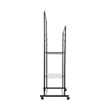 Double Clothes Rack Metal Garment Rail 80x154cm &ndash; Heavy Duty Hanging Shelf Storage