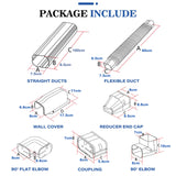 4.8m Mini Split AC Line Set Cover Kit &ndash; PVC Duct for Central Air Conditioner - Extra Image