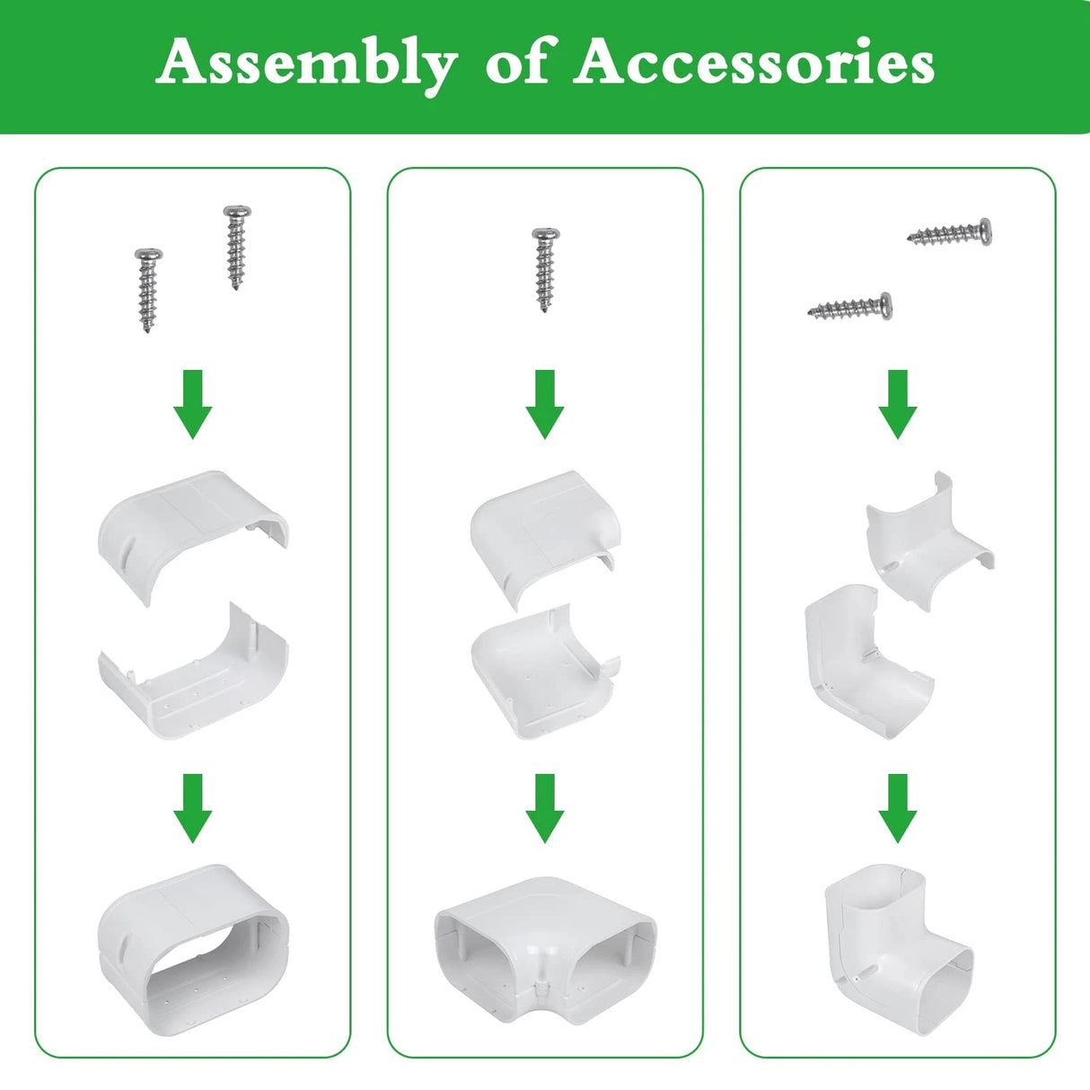 4.8m Mini Split AC Line Set Cover Kit &ndash; PVC Duct for Central Air Conditioner
