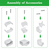 4.8m Mini Split AC Line Set Cover Kit &ndash; PVC Duct for Central Air Conditioner