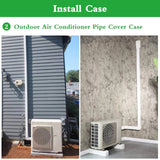 4.8m Mini Split AC Line Set Cover Kit &ndash; PVC Duct for Central Air Conditioner