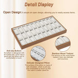 30-Grid Watch & Jewellery Tray Organiser Display Case Holder &ndash; Velvet Drawer Insert - Front View