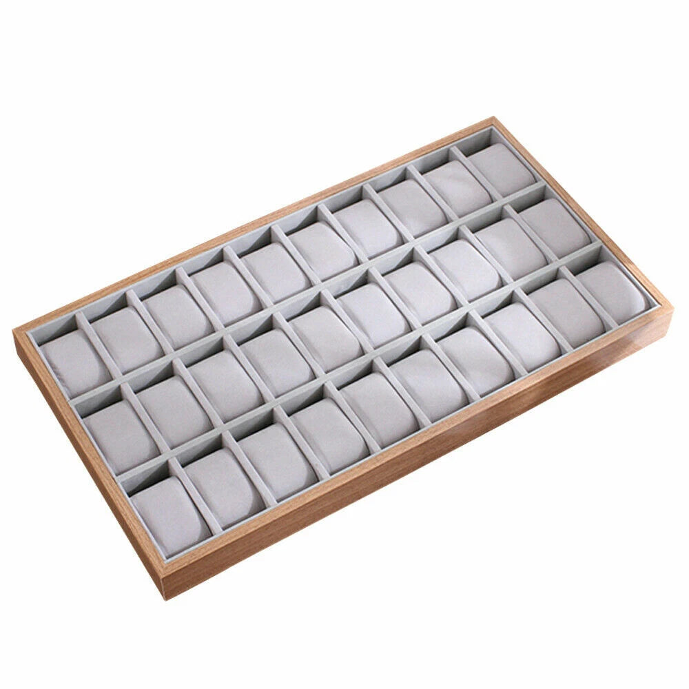30-Grid Watch & Jewellery Tray Organiser Display Case Holder &ndash; Velvet Drawer Insert