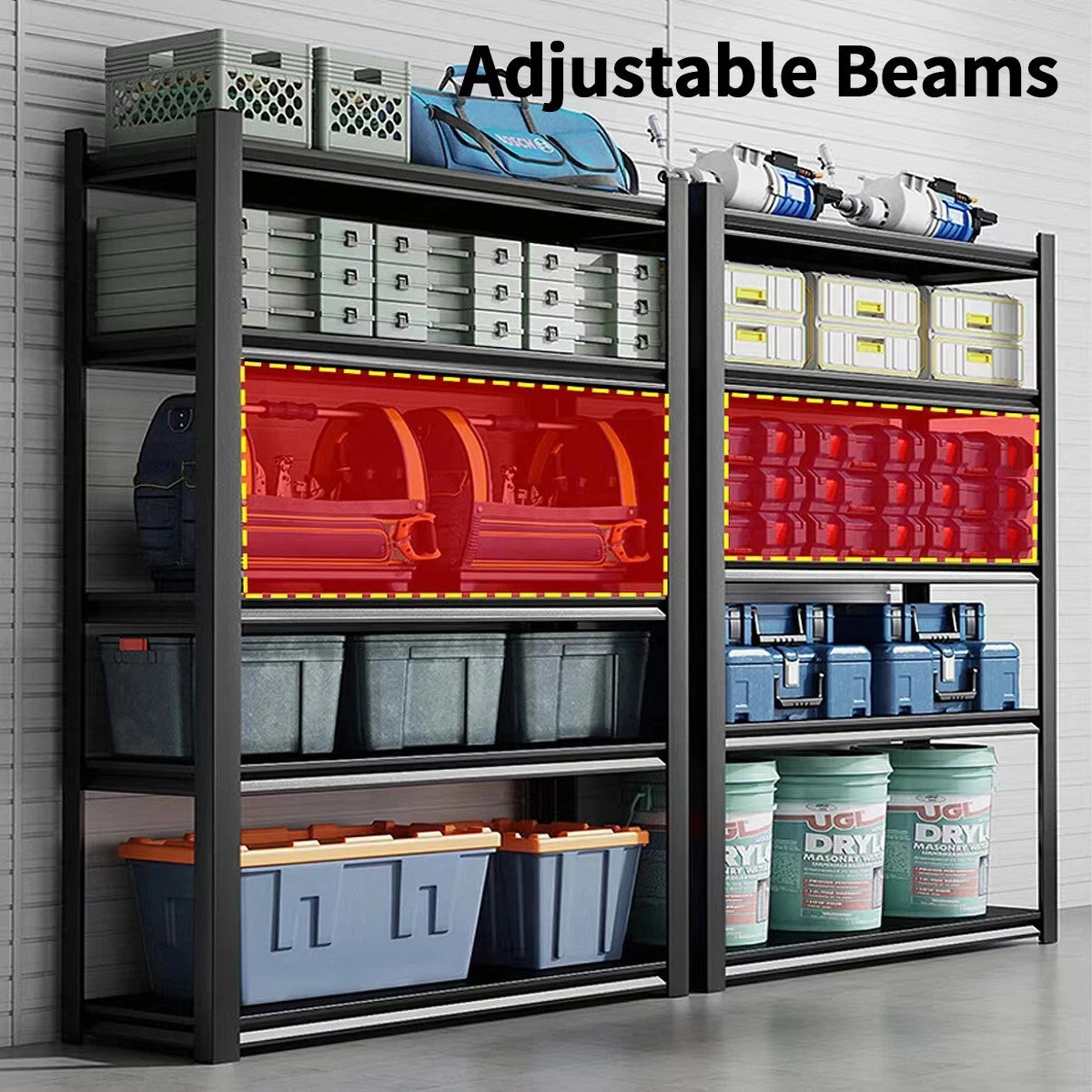 120x40x183cm Metal Garage Shelving Rack &ndash; Heavy-Duty Steel Storage