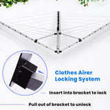 24m Folding Dryer for Laundry & Washing - Wall Mounted 5 Arm Clothes Airer - Extra Image