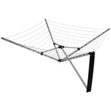 24m Folding Dryer for Laundry & Washing - Wall Mounted 5 Arm Clothes Airer - Side View