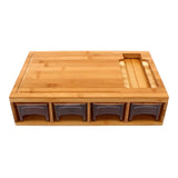 Bamboo Cutting Board Set with Graters & Containers &ndash; Food Prep Station