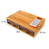 Bamboo Cutting Board Set with Graters & Containers &ndash; Food Prep Station - Extra Image