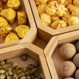 Square Bamboo Snack Serving Tray &ndash; Eco-Friendly Platter for Fruit, Cheese & Appetisers