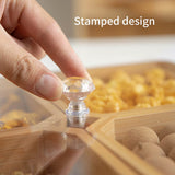 Square Bamboo Snack Serving Tray &ndash; Eco-Friendly Platter for Fruit, Cheese & Appetisers