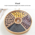 Round Bamboo Snack Serving Tray &ndash; Eco-Friendly Platter for Fruit, Cheese & Appetisers