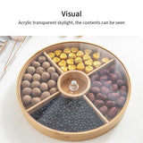 Round Bamboo Snack Serving Tray &ndash; Eco-Friendly Platter for Fruit, Cheese & Appetisers