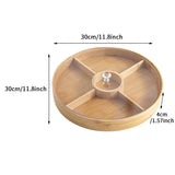 Round Bamboo Snack Serving Tray &ndash; Eco-Friendly Platter for Fruit, Cheese & Appetisers