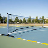 Portable 6.7m Pickleball Net Set &ndash; Heavy Duty Metal Frame with Wheels