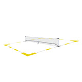 Portable 6.7m Pickleball Net Set &ndash; Heavy Duty Metal Frame with Wheels - 45-Degree Angle