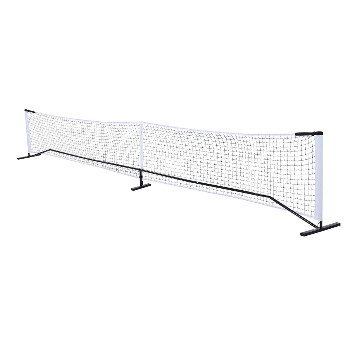 Portable 6.7m Pickleball Net Set &ndash; Heavy Duty Metal Frame with Wheels