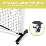 Portable 6.7m Pickleball Net Set &ndash; Heavy Duty Metal Frame with Wheels